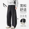 Calça de Trabalho Americana Versátil para Deslocamento Masculina Solta Fashionável Versátil Reta À Prova de Vento À Prova de Respingo Calça Casual para Montanhismo ao Ar Livre