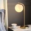 Lámpara de mesa para dormitorio, lámpara de inducción táctil simple, lámpara de ambiente para sala de estar, lámpara de luna regulable, cálida y con protección para los ojos.