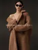 Estilo de Celebridad Oso de Peluche Acolchado Piel de Cordero Abrigo para Mujer Doble Cara Piel de Alpaca Abrigo de Invierno de Longitud Media Estilo Nuevo