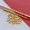 Pulsera de Plata S925 Chapada en Oro con Cuentas Espaciadoras Grabadas Accesorios Cuentas Sueltas Accesorios de Producción DIY