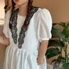 Nudo Chal Pequeño Manga Hombro Cuello Hombro Mujer Protector Solar Encaje Hueco Transpirable Verano Protección Cuello Versátil Bufanda Delgada