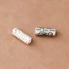 Prata Esterlina S925 Paz e Alegria, Sorte e Fortuna Tubo Redondo Contas Acessórios DIY Pulseira de Corda Feita à Mão Material para Joias