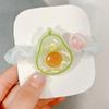Cuerda de Cuentas Estilo Coreano para Niñas Lazo para el Cabello de Niña Anillo para el Cabello de Gusano Pequeño de Fruta de Dibujos Animados Accesorios para el Cabello de Flor para Moño de Bola de Niña