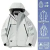 Pioneros del Montañismo Conjunto de Dos Piezas para Mujer 3 en 1 Resistente al Viento Impermeable Cálido para Exteriores Chaqueta de Corte Holgado para Hombre