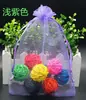 Bolsas de Organza al por Mayor en Stock con Opción de Imprimir Logo, Paquetes de Muestra para Regalo, Bolsas Transparentes de Empaque, Bolsas de Gasa Perlada de Color Sólido con Cordón