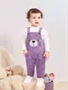 Comercio Exterior Ropa Infantil Primavera y Verano Conjunto de Bebé Casual Color Sólido Top con Volantes + Pantalones de Tela de Canalé Conjunto de Dos Piezas