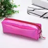 Estuche de lápices bolsa para bolígrafo láser niña coreana corazón simple bolsa de lápices estudiante niña creativo lindo bolsa de almacenamiento cilíndrica