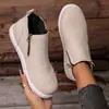 Novo Modelo de Verão 2026: Botas Curtas Casuais Confortáveis Femininas de Tamanho Grande com Bico Redondo e Zíper Lateral, Tamanho Único