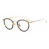 Armazón de Gafas Ovalado Pequeño Retro Japonés de Titanio Puro Ultraligero con un Toque de Alta Gama para Mujer, Armazón de Gafas de Prescripción de Montura Gruesa