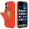 Adecuado para funda de teléfono móvil Apple Iphone17Promax, Anticaída, Soporte para Tarjetas con Espejo Plegable, PC Transfronterizo