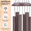 Campanillas de Viento Metálicas Transfronterizas Europeas y Americanas de 45 pulgadas, Campanillas de Viento Conmemorativas Negras Creativas para Decoración del Hogar, Adorno Musical