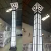 Poste de Iluminação Paisagística Quadrado 6m LED à Prova d'Água para Exterior Luz de Jardim 100W Iluminação Paisagística Estilo Chinês Poste de Rua