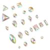 Diamantes de Imitación de Vidrio de Alta Calidad, Diamantes de Resina Cosidos a Mano Respetuosos con el Medio Ambiente, Diamantes de Forma Especial de Fondo Plano Triangular, Accesorios para Vestido de Novia y Zapatos