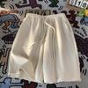 Pantalones cortos Waffe para hombre, de verano, finos, holgados, informales, deportivos, de moda, de marca, de cinco puntos, para playa, 2024