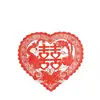Adesivos eletrostáticos de personagens felizes para casamento, decorações de janela com o caractere "xi" para janelas de vidro de casamento, conjunto de decorações de papel recortado para arranjo de sala de estar e sala de casamento