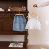 Ropa de Bebé, Conjunto de Verano para Bebés Niñas, Estilo Delgado para Salir, Conjunto de Verano para Bebés Niñas de un Año, Nuevo Conjunto de Dos Piezas a la Moda