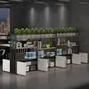 Divisória de Tela para Escritório Prateleira Armário Divisório Moderno Minimalista Grade de Restaurante Suporte para Plantas Flores Parede Divisória Ferro