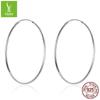 Brincos transfronteiriços simples brincos grandes personalidade exagerada 925 moda prata banhado a platina brincos de prata esterlina SCE711