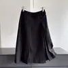 Coleção Outono 2026 Saia Plissada Elegante de Linha A Emagrecedora Grossa Suit Atacado H16CQ3223