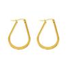 Pendientes Europeos y Americanos en Forma de U de Acero Inoxidable Transfronterizos, Clips para Orejas Geométricos Simples y Versátiles, Pendientes Elegantes para Mujer