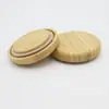 Pote de Armazenamento de Vidro Borossilicato Alto com Tampa de Bambu Embutida e Placa de Pressão Lateral Curva Simples - Novo Estilo