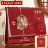 Calendario de Escritorio 2027, Diseño de Portalápices Rojo, Año del Cordero, Adorno para Escritorio de Oficina, Calendario Publicitario Corporativo, Personalizable con Logo