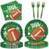 Conjunto de Louça para Festa de Rugby do Super Bowl 2023 Festa Esportiva Copo de Papel Prato de Papel Guardanapo Toalha de Mesa