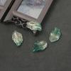 10 cuentas de vidrio con forma de pluma de hoja DIY hechas a mano horquilla antigua pulsera accesorios para las orejas fabricantes mayoreo