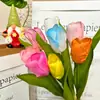Flores Artificiales de Tulipán Hidratantes Flores Hechas a Mano para Bodas Flores Decorativas Artificiales Arreglos de Piso para Bodas al por Mayor