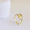 Anillo Taigang de Circonita Moderno y Elegante con un Diseño de Nicho de Lujo Ligero y Sofisticado, Anillos de Pareja Cerrados para Mujer