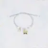 Pulseira de Cerâmica Trançada com Florzinha e Borboleta Doce e Fofa para Mulheres, Corda de Mão Artística com Tendência Nacional Estilo Antigo, Acessórios de Joias de Mão para Estudantes