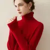 2026 Novo Modelo Suéter de Cashmere 100% Puro de Alta Qualidade para Mulheres com Gola Alta, Camada Base Tricotada Suéter de Inverno