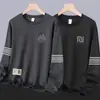 Sudadera gruesa de otoño e invierno para hombre, top informal de cuello redondo, chaqueta holgada, camiseta básica versátil, de manga larga y cálida