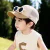 Gorras para Niños, Gorras de Béisbol de Protección Solar de Verano para Niños y Niñas, Protección Solar con Gafas de Sol, Gorras de Malla Transpirable con Visera