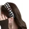 Diadema Cuadros Vintage para Mujer, Elegante Moda de Gama Alta Diadema de Corona Alta 2024 Nuevo Accesorio para el Cabello de Gama Alta para Lavarse la Cara