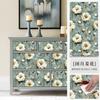 Papel Pintado Adhesivo de Flores Grandes Americanas Pared de Fondo Cálida para Dormitorio Renovación Pastoral Francesa Retro Pegatina Decorativa de Pared Papel Pintado para Invitados