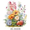 Flores de primavera retro transfronterizas tinta blanca estampado en caliente patrón de impresión para ropa accesorios de estampado en caliente pasta de transferencia térmica figura caliente en stock