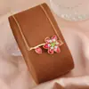 Versão Alta Shijia Idyllia Colar de Flores Coloridas para Mulheres Moda Europeia e Americana Pingente de Flor Multicor Corrente Clavicular Transfronteiriço