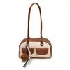 Bolso de Hombro Boston de Color Bloqueo Coreano de Nicho para Mujer Verano 2025 Moderno Versátil de Moda Elegante para Viajes