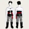 Fantasia infantil de pirata, fantasia de pirata preto e branco para Halloween para meninas, traje de cosplay para festas, feito sob medida