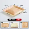 Plato Creativo de Melamina para Wagyu Plato Comercial con Textura de Madera Plato para Buffet de Carne Plato para Barbacoa Plato para Parrilla Estilo Japonés