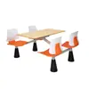 Mesa y Silla de Comedor para Cafetería Escolar Compañía Cantina de Unidad Mesa Rápida para Empleados Mesa de Comedor para Cafetería de Piedra Sinterizada de Gama Alta Combinación