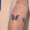 Nueva Cadena para Pierna de Borla de Mariposa de Encaje Rojo Súper Hada Dulce Mori Nicho de Alta Gama Dulce Cool Chica Picante Collar Mujer