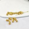 Acero Inoxidable Cilíndrico Cuentas Corrugadas Cuentas de Puntos Ondulados Cuentas de Lava con Agujero Pasante Tubo Espaciador de Cuentas Accesorios para Joyería DIY Cuentas