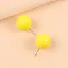 Pendientes de Frijol Simples Transfronterizos Europeos y Americanos Pendientes Redondos de Acrílico Color Caramelo Pendientes para el Viaje Diario Pendientes para Mujer