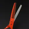 Tijeras de Peluquería Lacadas en Naranja, Tijeras para Cortar el Cabello, Tijeras Planas, Tijeras para Flequillo, Tijeras Entresacadoras, Tijeras de Astas, Tijeras de Espina de Pescado, Tijeras Entresacadoras Sin Costuras
