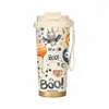 Taza aislada de acero inoxidable 316 con doble popote, múltiples diseños, portátil con correa para llevar, adecuada para el trabajo y uso en el coche