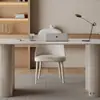 Escritorio de Pizarra Estilo Crema Simple Escritorio para Computadora Blanco Puro Escritorio para el Hogar Escritorio de Oficina Moderno Nórdico Mesa de Estudio para Apartamento Pequeño