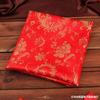 Tela Roja de Boda Cuenca de Boda Tela Envuelto Sobre Rojo de Boda China Cuero Satén Suministros de Dote Femenina Bolsa Grande