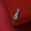 Accesorio de colgante en forma de corazón de plata de ley S925 para decoración de pulseras de cristal hechas a mano para bricolaje, accesorio de cordón trenzado, material de joyería de plata
